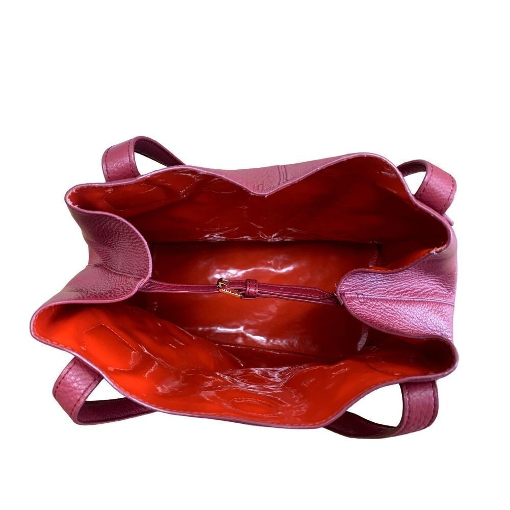 Tory Burch Michelle Extra Large Red Leather Tote - Picture 9 of 14